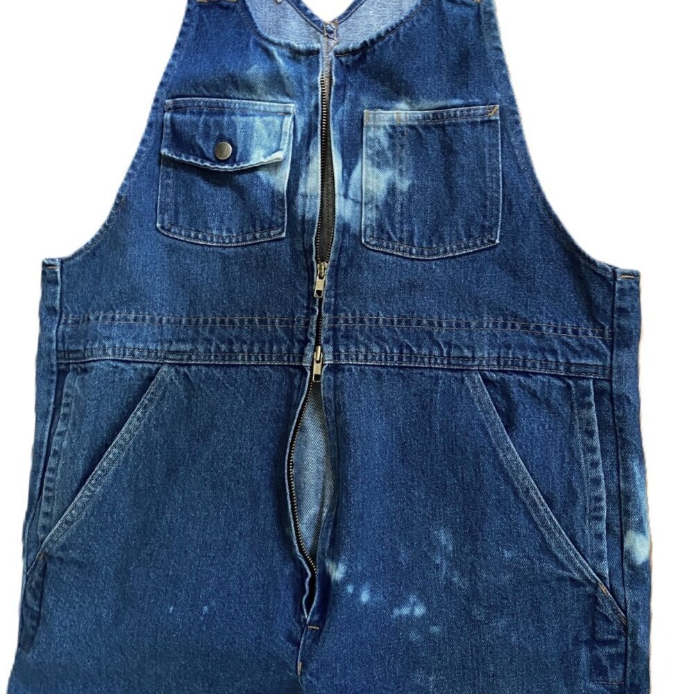 Vintage denim utility boiler suit overalls jumpsuit by J B Goodhue, distressed - Picture 7 of 16